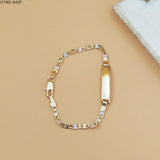 Unisex Three-Tone Engravable Tag Bracelet - image 10