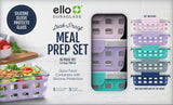 Ello Glass 3.4 Cup 27 Ounce Duraglass Food Storage Meal Prep Container Set, 10 Piece