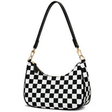 KKXIU Retro Hobo Shoulder Bag - Blackandwhite