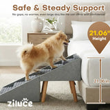 21-Inch Wooden Dog Ramp and Ottoman
