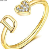 Minimalist A–Z Initial Open Ring - image 4