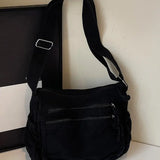 【Black Friday】Ladies' solid color retro multi pocket canvas crossbody bag, fashionable and simple daily commuting easy to match with shoulder bag, Casual Commuter Bag, Multi Compartment Bag, Trendy Commuting Bag, Crossbody Shoulder Bags - image 9