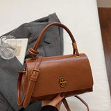 【Black Friday】Versatile Small PU Leather Satchel, Casual Flap-Closure Top-Handle Crossbody and Shoulder Bag for Shopping and Commuting - image 18
