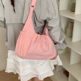 【Black Friday】Gingham Pattern Bag, Large Capacity Crossbody Shoulder Bag, Zip Closure, Casual Fashion Bag for All Seasons - image 3