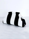 Women's Striped/rhombus/leaf/dot Cloud Handbag, Clip Closure Crossbody Bag, Lightweight Foldable for Daily Use, Gifts for Friends and Valentine's Day