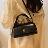 【Black Friday】Versatile Small PU Leather Satchel, Casual Flap-Closure Top-Handle Crossbody and Shoulder Bag for Shopping and Commuting - image 3