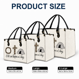 a lot can happen in 3 days - Gift For Her - Personalized Leather Bag