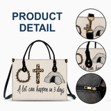 a lot can happen in 3 days - Gift For Her - Personalized Leather Bag