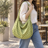 WeeNOD Avocado Polka Slouch Tote