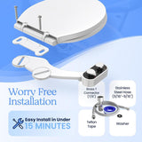 Everlasting Comfort Clear Rear Bidet Attachment for Toilet - Dual Self-Cleaning Nozzles, Adjustable Water Pressure, Easy No-Tool Installation, Eco-Friendly Toilet Sprayer for Rear & Feminine Cleansing, Fits Most Toilets