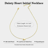 Dainty Heart Initial Pendant Necklace - image 11