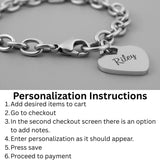 Engravable Heart Stainless Steel Bracelet - image 2