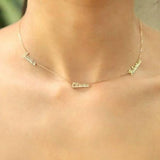 Stainless Steel Multi-Name Cutout Necklace - image 11