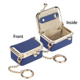 RoyalBagger Genuine Leather Mini Coin Purse - Kiss Lock Change Pouch