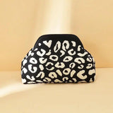 Women's Clip-Top Crossbody Purse – Lightweight Striped, Diamond & Dot Pattern Handbag