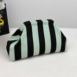 Women's Clip-Top Crossbody Purse – Lightweight Striped, Diamond & Dot Pattern Handbag
