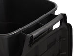 (2 pack) Hyper Tough 45 Gallon Wheeled Heavy Duty Plastic Garbage Can, Attached Lid, Black