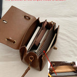 【Black Friday】Versatile Small PU Leather Satchel, Casual Flap-Closure Top-Handle Crossbody and Shoulder Bag for Shopping and Commuting - image 9