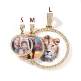 Iced Round Custom Photo Pendant Necklace - image 5