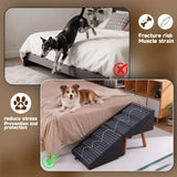 21-Inch Foldable Wooden Pet Steps and Ramp