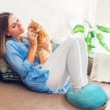 USB Powered Foot Warmer Pad Soft Flannel Heating Slippers For Indoor Home Use