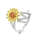 Sunflower A–Z Initial Spinner Ring - image 18