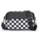 WeeNOD-L Checkerboard Crossbody Bag with Adjustable Strap