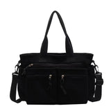 WeeNOD-L Women's Multi-Pocket Corduroy Tote & Crossbody Bag