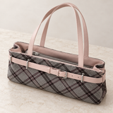 WeeNOD Blush Plaid Belted Shoulder Bag