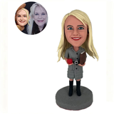 Custom Librarian Bobblehead | Unique Gift for Book Lovers & Graduates
