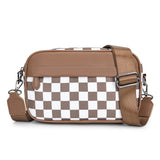 WeeNOD-L Checkerboard Crossbody Bag with Adjustable Strap