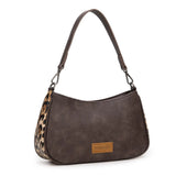 Western bohemian hobo shoulder purse - Coffee