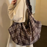 【Black Friday】Autumn Winter Fashion Solid Plaid Pattern Large Capacity Shoulder Crossbody Bag, Versatile Backpack for Commute, Travel, Hiking, Shopping - image 21