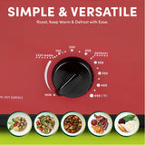 Aroma 18Qt Electric Roaster Oven with High Dome Lid, 8X Bonded Granite Enamel, Red (Model ART-718RH)