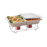 10-Piece Disposable Chafing Buffet Set with Fuel-Food Warming Kit-Catering, Parties & Events-Includes Silver Racks, Aluminum Trays, Utensils & Gel Fuel, Party Dimensions Brand.