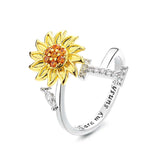 Sunflower A–Z Initial Spinner Ring - image 14