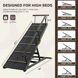 Folding Solid Wood Dog Ramp with Safety Rails