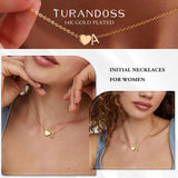Dainty Heart Initial Pendant Necklace - image 14