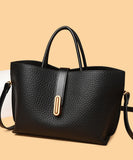 Everyday Large Capacity Faux Leather Tote Handbag