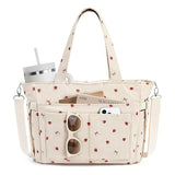 WeeNOD-L Large Corduroy Tote Bag with Laptop Sleeve & Cup Holder