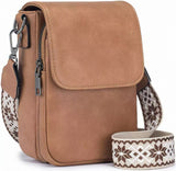 Everyday Phone Crossbody Bag with Patterned Strap