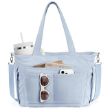 WeeNOD-L Large Corduroy Tote Bag with Laptop Sleeve & Cup Holder