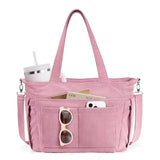 WeeNOD-L Large Corduroy Tote Bag with Laptop Sleeve & Cup Holder