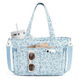 WeeNOD-L Large Corduroy Tote Bag with Laptop Sleeve & Cup Holder