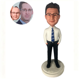 Custom Bobblehead in Suit | Personalized Professional Gift for Leaders & Graduates