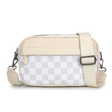 WeeNOD-L Checkerboard Crossbody Bag with Adjustable Strap