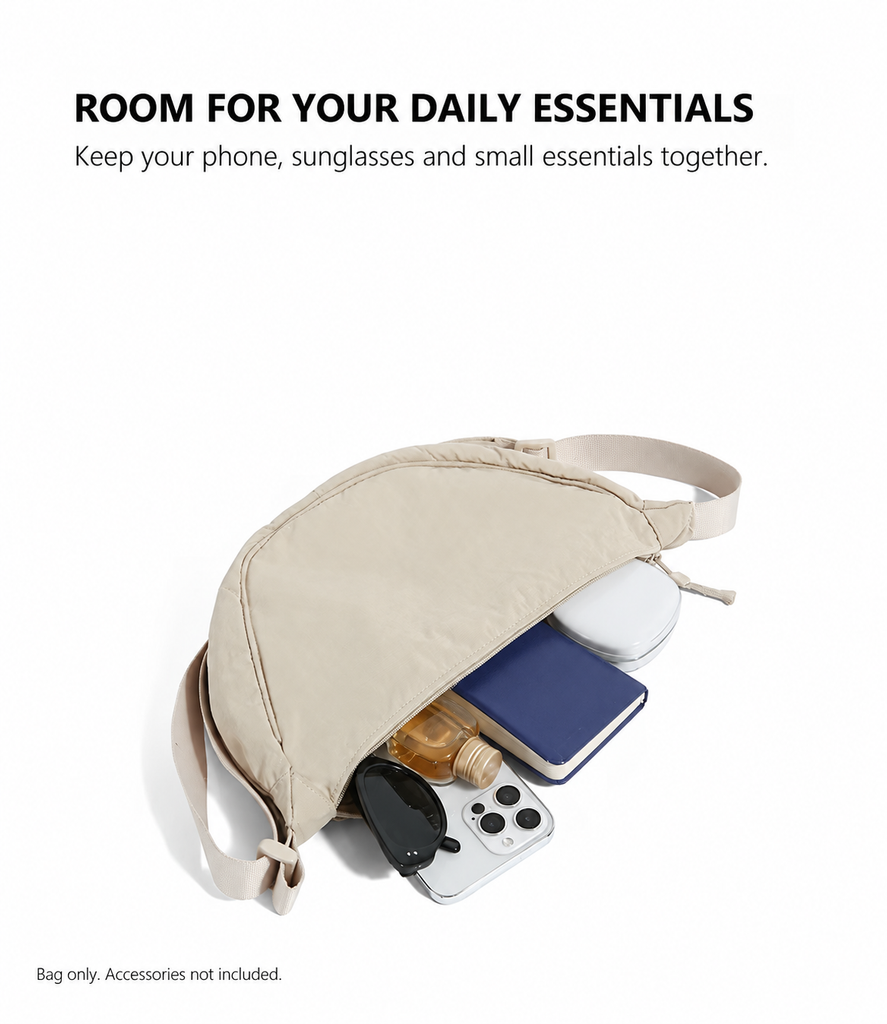 English capacity display with daily essentials