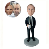 The Boss Is In! Custom Boss Bobblehead with Coffee Cup | Funny Retirement & Desk Gift for Leaders