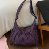 【Black Friday】Gingham Pattern Bag, Large Capacity Crossbody Shoulder Bag, Zip Closure, Casual Fashion Bag for All Seasons - image 26