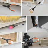43" Extra Long Reacher Grabber Tool - Foldable, Rotating Jaw with Magnets, 4" Wide Claw, Heavy Duty Durable Gardening Pickup Tool for Elderly, Durable Gardening Tool